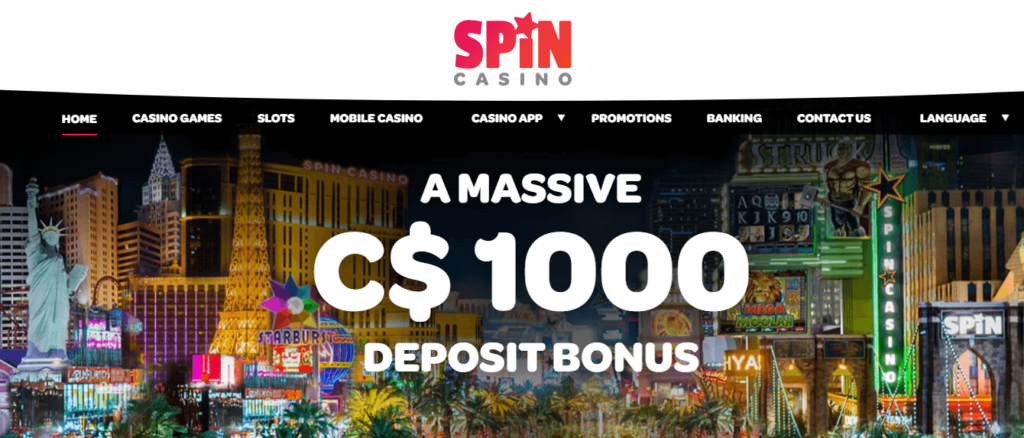Interface de la Plateforme Spin Casino