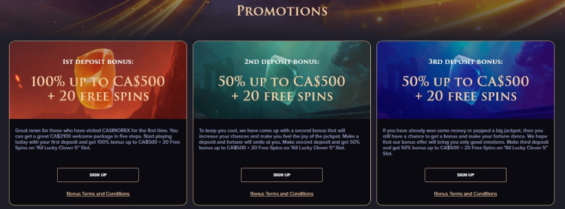 Code Promotionnel de CasinoRex