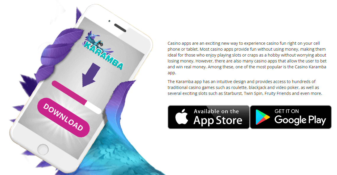 Application Mobile du Casino Karamba