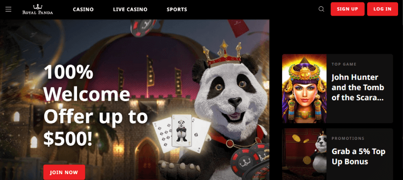 Royal Panda-meilleurs casinos mobiles en France
