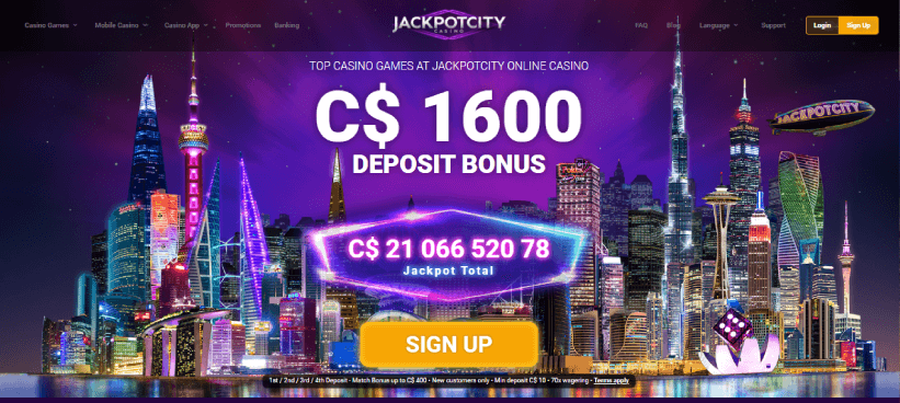 Interface de la Plateforme Jackpotcity