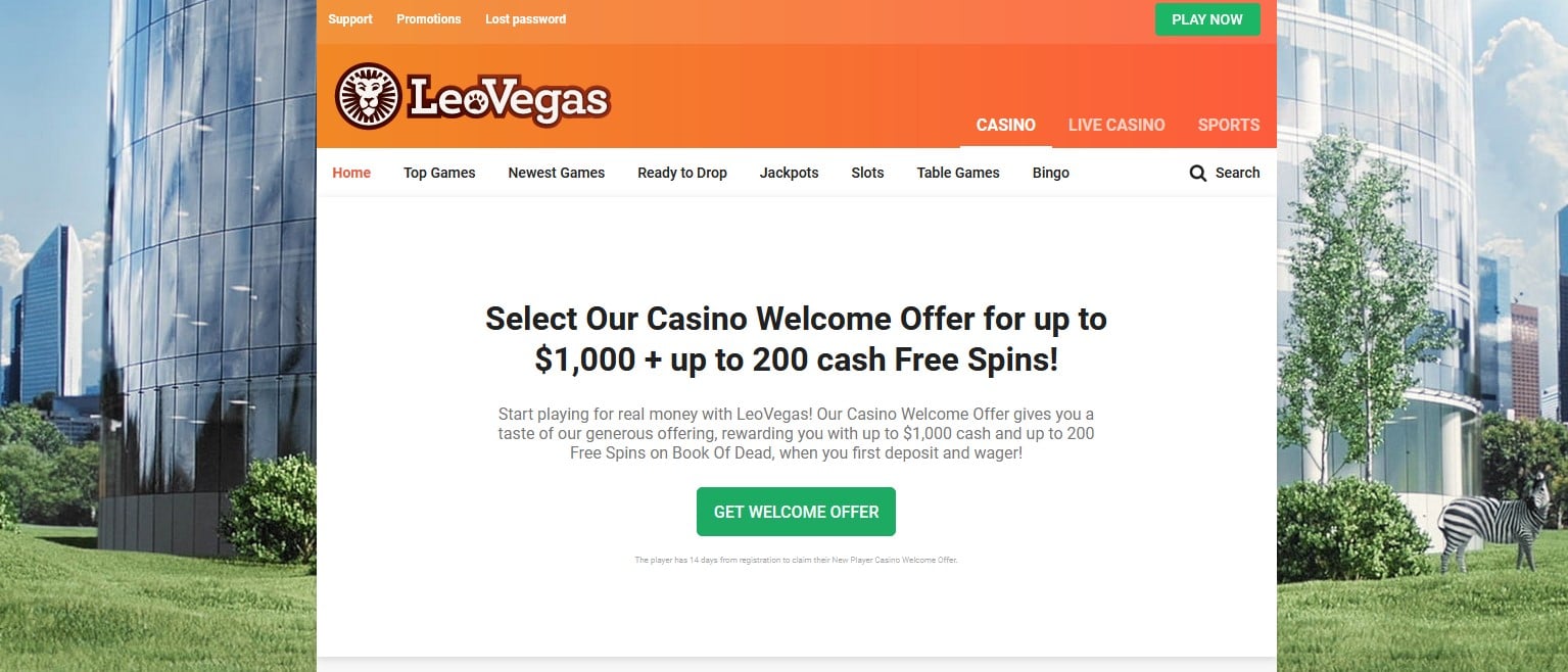 Revue du Casino Leovegas