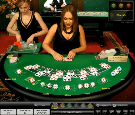 Blackjack avec Croupier en Direct